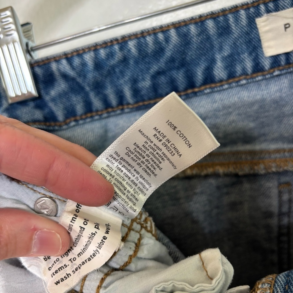 Pacsun Y2K Denim Raw Hem Patchwork Mini Skirt Size 25 - Picture 5 of 6